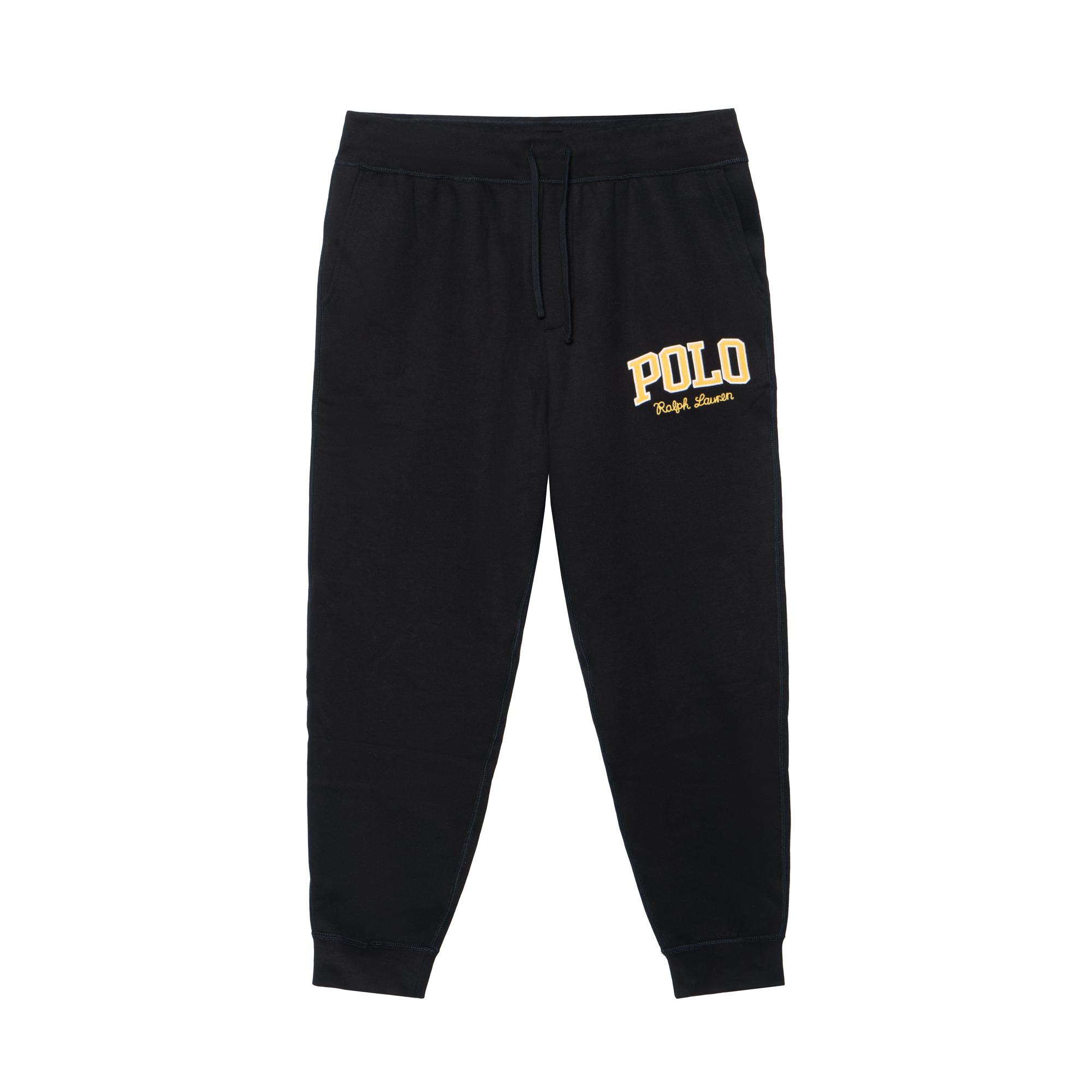 

Polo Ralph Lauren SS23 Label Drawstring Waist Tapered Leg Sweatpants Men Sweatpants Black 710878607-001 XS