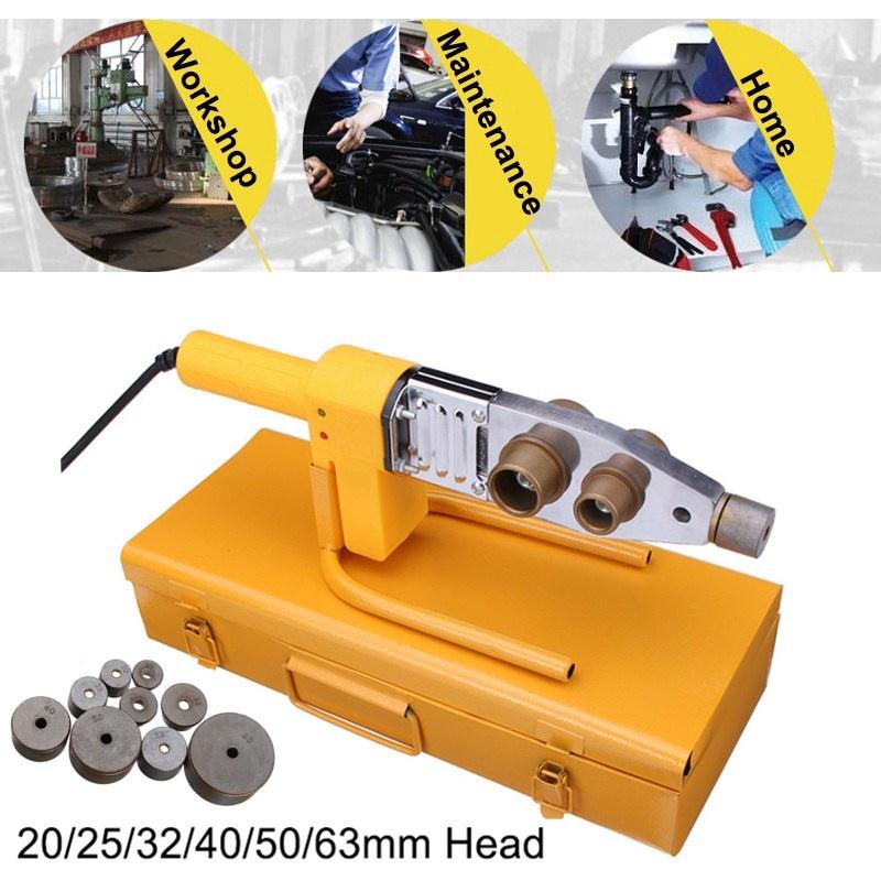 750-900W Tube Welding Machine PPR PE PP Pipe Welding Constant Temperature For Plastic Pipes With 20-63mm Welding Heads