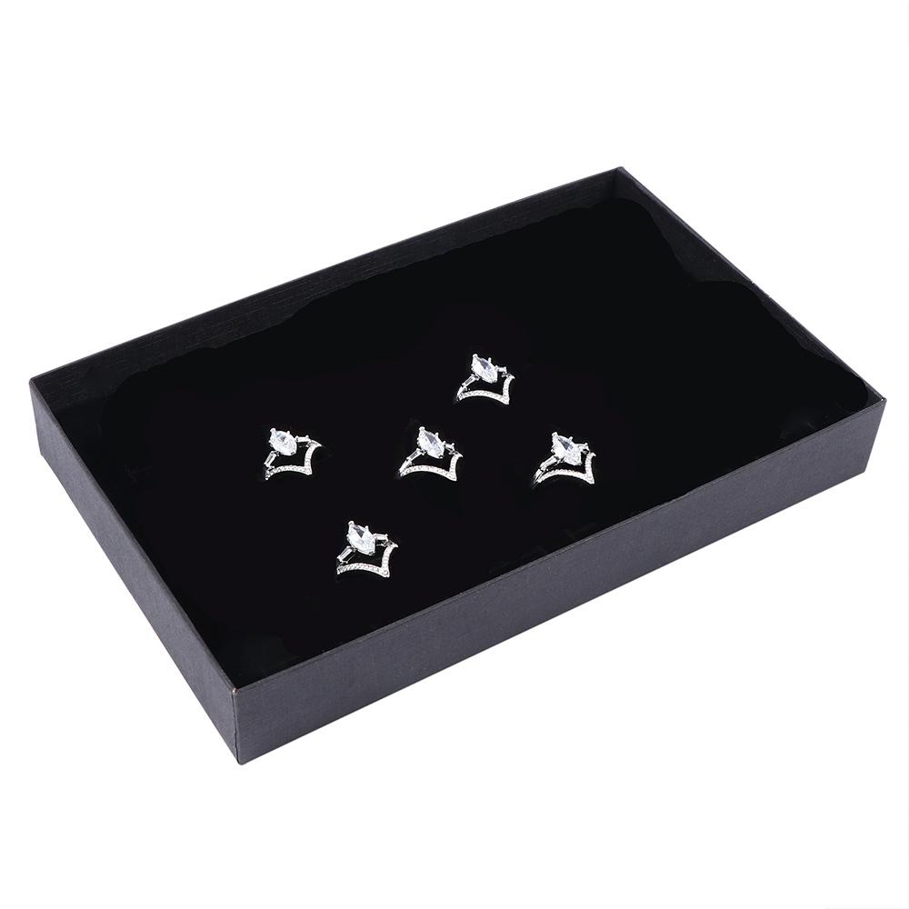 Window New Velvet Earring Holder 36 Slots Cufflinks Display Case Storage Ring Box Organizer Tray