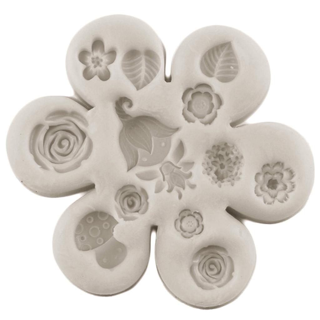 Fairy Garden Gnome Home Silikonové formy Dveře Okénko Forma na fondán Květina Houba Zdobení dortů Formy na cukroví Čokoláda