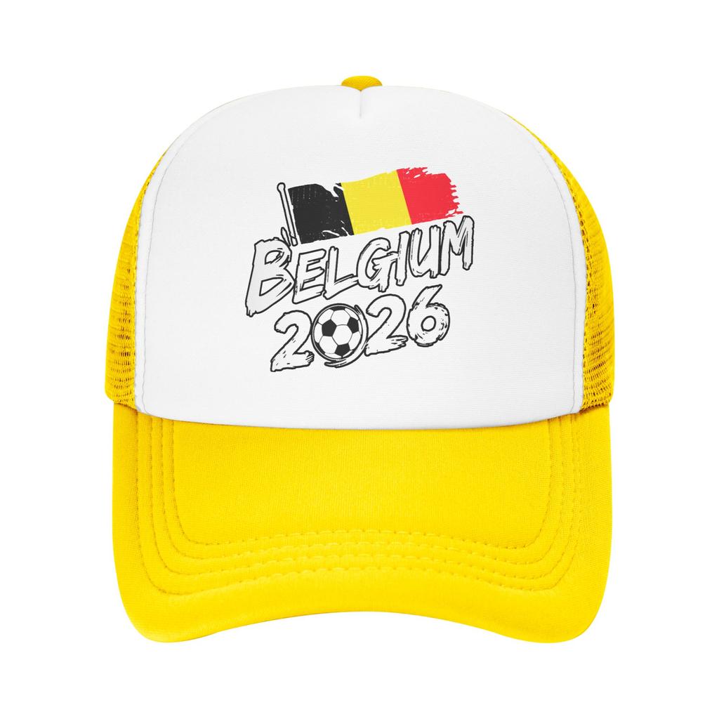 Belgium Belgian Flag Soccer Casual Sun Hats For Unisex Spring Outdoor Sport Baseball Cap Fitted Retro High Quality Hip Hop Hats