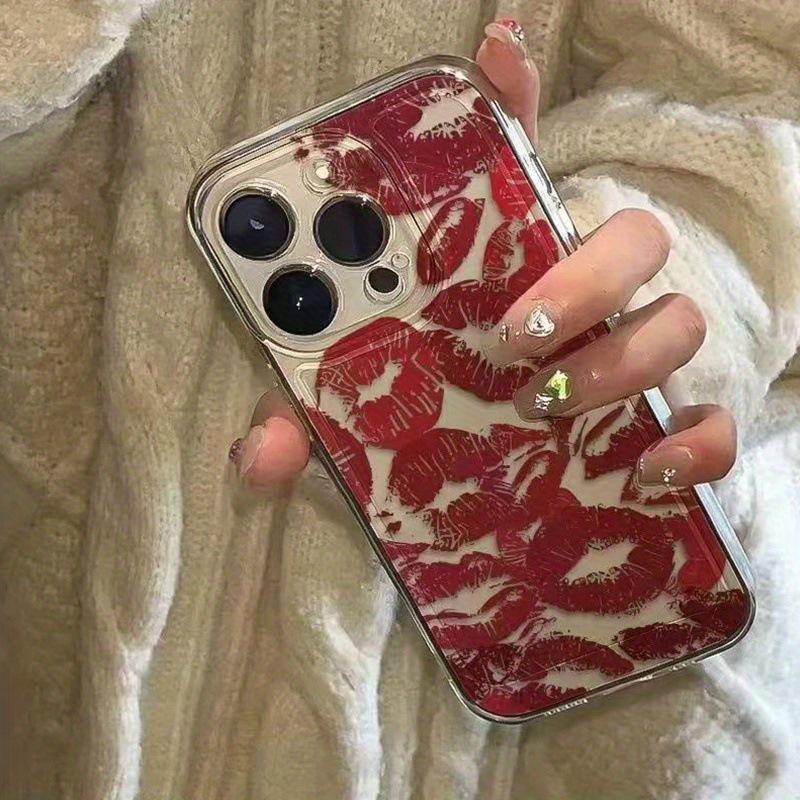 Red Lips Case: Compatible with iPhone Models 13-16, 12/11/XSM, Space Precision Design