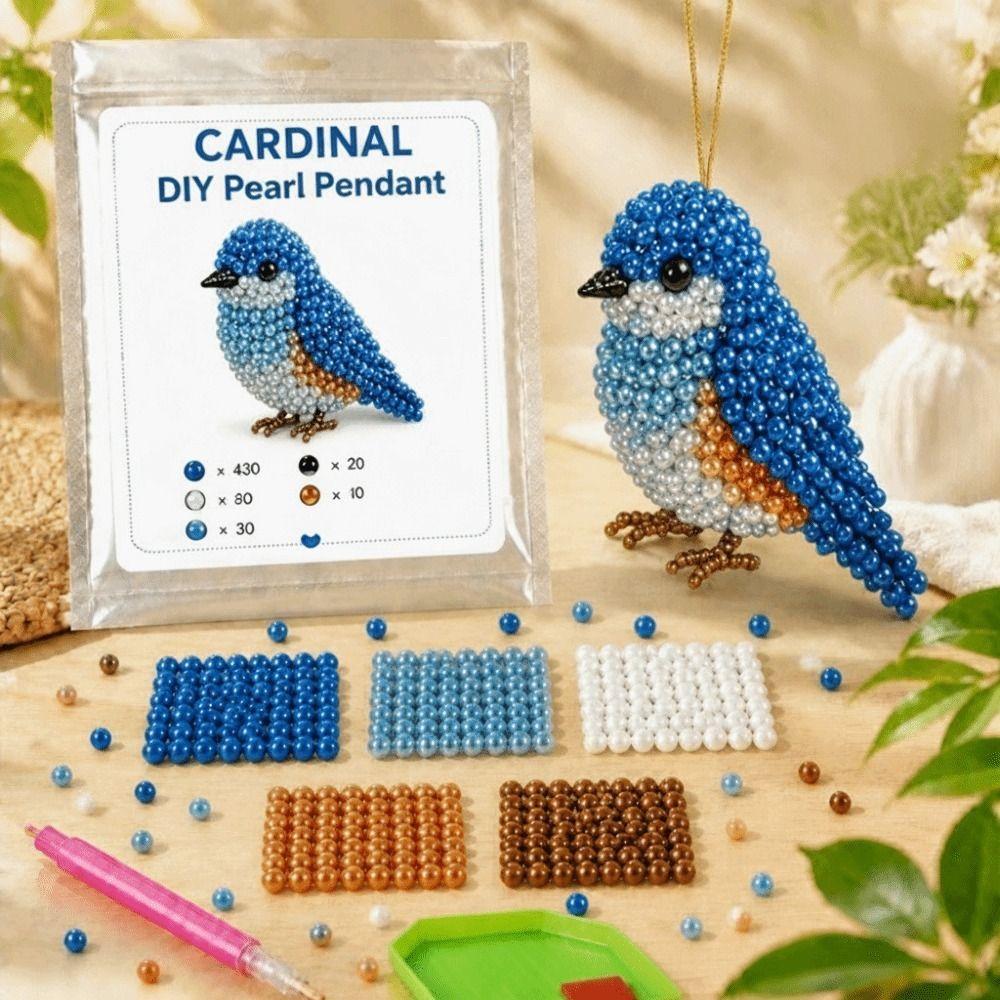 Tiny Beads Paste Beads Kit Animal Shape DIY Bead Craft Kit Animal Pendant Set For Adults & Kids