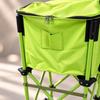 Tennis Ball Cart with Caster Wheels and Zippered Textile Compartment for Coaches