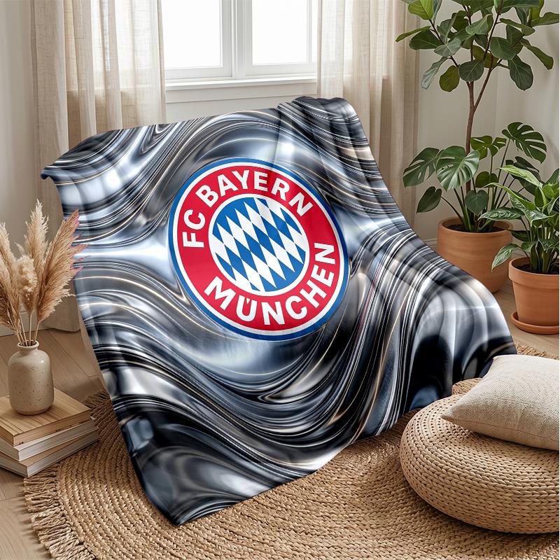 Bayern Munich Theme Blanket Soft Flannel Blanket Plush Throw Blanket Cozy Sofa Bed Blanket for Home Decor