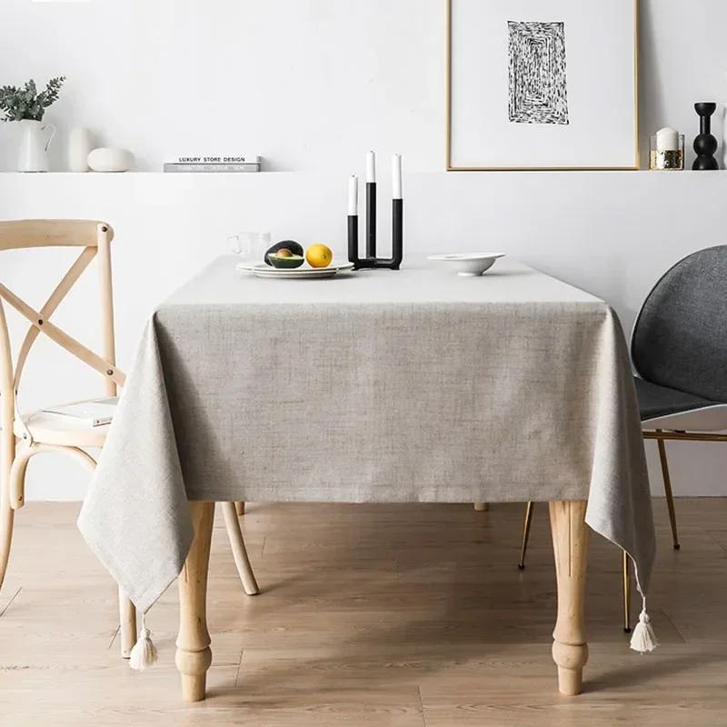 

Cotton And Linen Tablecloth Waterproof And Anti-Scalding High-End Small Fresh Rectangular Coffee Table Tablecloth Table Mat (Light Beige,40*60cm) светло-бежевый