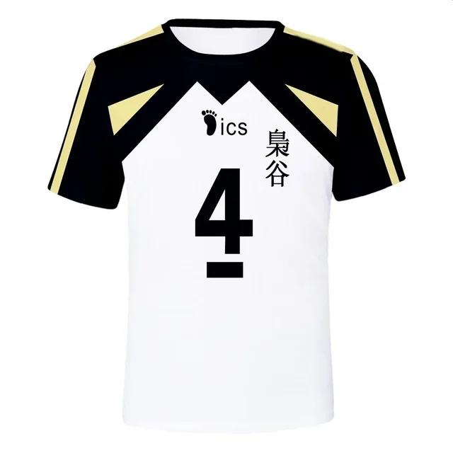 T-shirt Estiva Haikyuu a Maniche Corte da Uomo Abbigliamento da Allenamento Squadra di Pallavolo Donna Casual Stampata Abbigliamento Genitore Adulto Manica Corta