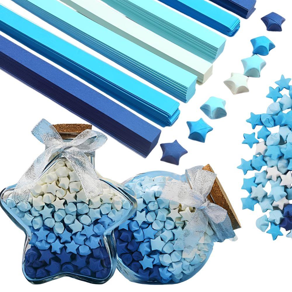 540 Sheets Gradient Blue Star Folding Paper Valentine's Day Thanksgiving Anniversary Wedding Creative Gifts DIY Decoration YMY