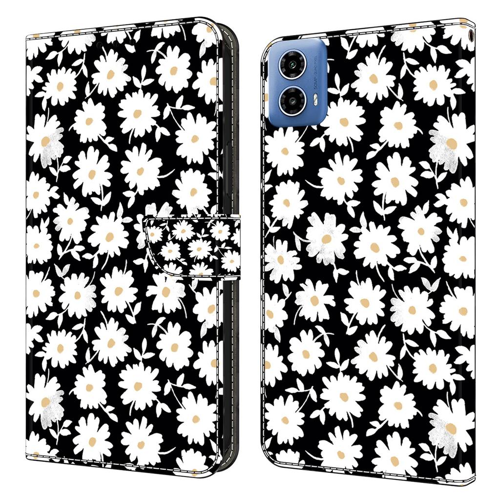 For Motorola Moto G45 5G/G34 5G Case PU Leather 3D Pattern Wallet Phone Cover with Standing Function