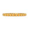 Citrin Klassischer Vollband Eternity Ring - 925 Sterlingsilber Gold Vermeil