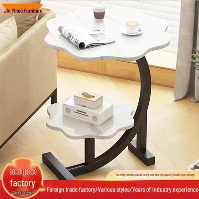 Moderner minimalistischer zweilagiger Beistelltisch - Kompakte Aufbewahrung für Wohnzimmer, Kaffee oder Nachttisch.