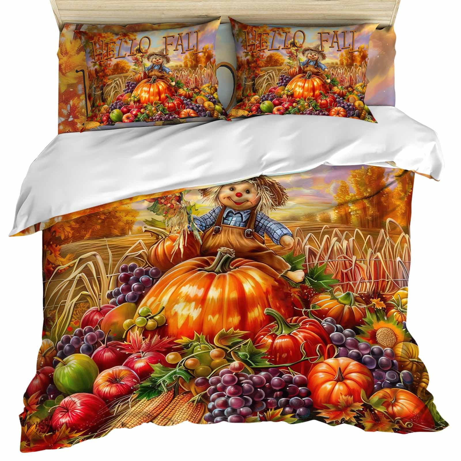 

Scarecrow Duvet Covers For Kids Girls Boys Queen Lightweight Down Quilt Covers Room Decor 2 Pillowcases 1 Duvet Cover No Quilt EU Single(135x200cm)