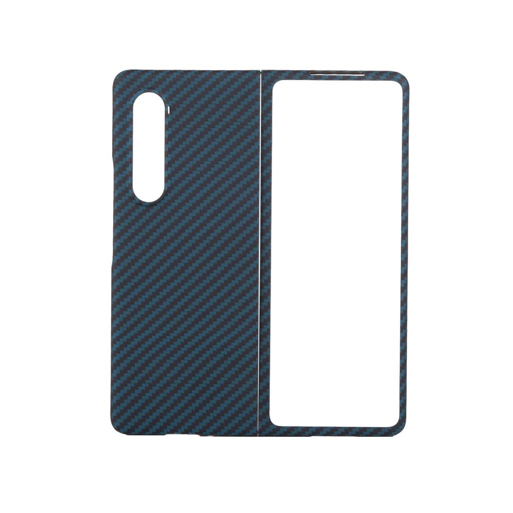 3K Twill Carbon Fiber Phone Case for Galaxy Z Fold 4 Camera Big Hole Crater Aramid Fiber  Flip 4 Phone Case