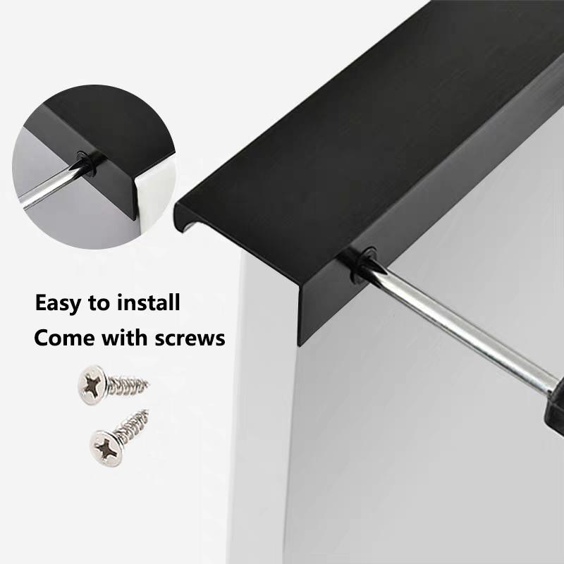WV Invisible Handles Drawer Kitchen Handle Black Gold Hidden Dressers Cabinet Handles 500mm Knobs Cabinet Closet Hidden Pulls