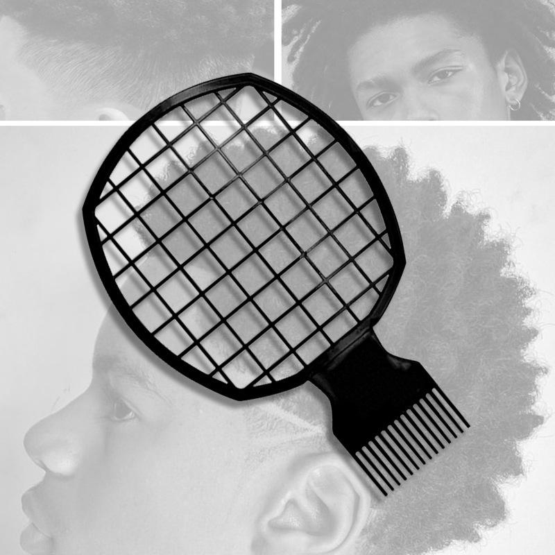 Männer Haar-Styling-Tools Professionelles Friseur-Set African Twist Schwamm Handschuhe Barber Shop Haar Locken Gabel Kamm Pick Kamm