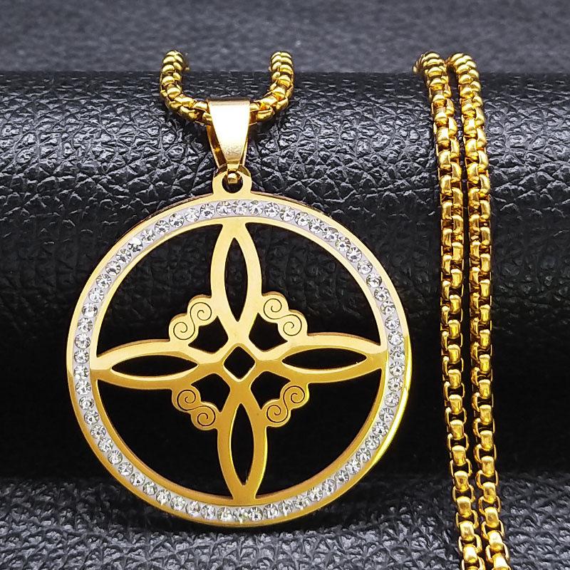 Gotischer Stil Edelstahl Knoten Anhänger Halskette Unisex Mode Schmuck