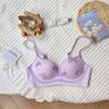 New pure desire wind thin comfortable seamless underwear women's embroidery lace gathering sexy no steel ring bra