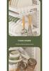No-Punch Wall-Mounted Dish Drying Rack with Plate and Chopsticks Holder