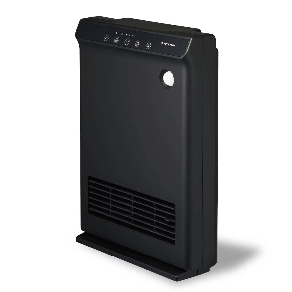 Doshisha Ceramic Heater, High Airflow, with Motion Sensor, Microcomputer Control, Black, Pieria