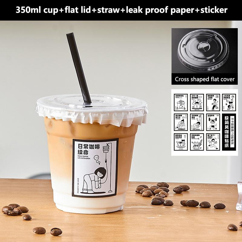 

10Pcs Clear Plastic Cup With Strawless Lids Disposable Cups For Iced Coffee Or Juice Party Smoothie Milkshake Cold Drinks 1