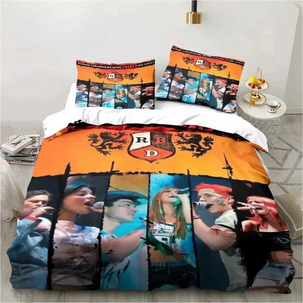 3D Print Music Band RBD Bedding Set Duvet Cover Comforter Bed Set Quilt Cover Pillowcase,King Queen Twin Size Boys Girls Adult