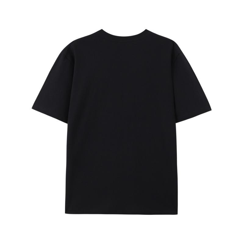 European sizes Large Size Men'S Summer Casual T-Shirt | Monochrome OUTLAW Pattern, Short Sleeves, Crew Neck, Slight Stretch Fabric