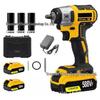 Rechargeable Brushless Electric Impact Wrench with Large Torque, Lithium Battery, and Auto Repair Screwdriver Function