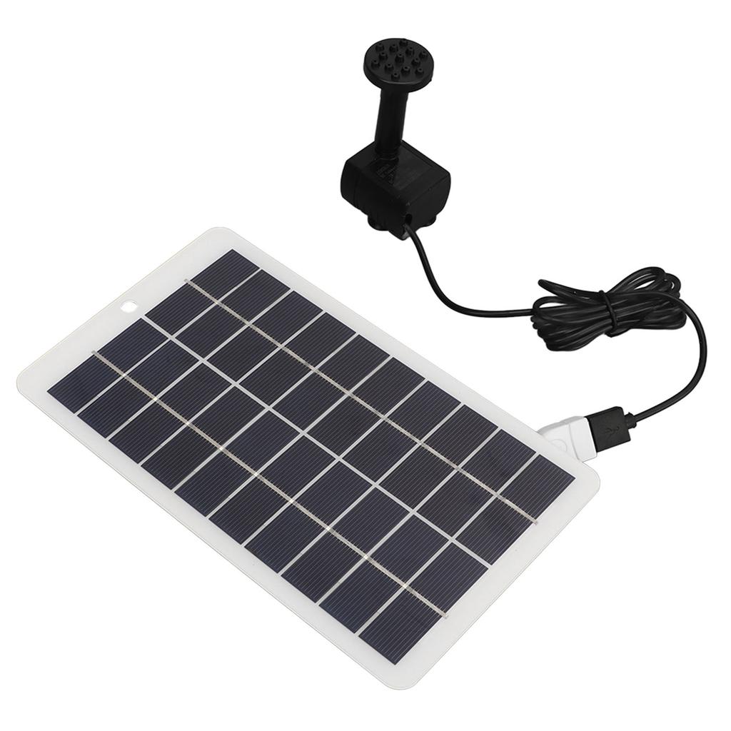 Solcellsdriven fontänpump Professionell Högeffektiv Solcellsvattenpump för Utomhus Trädgård Uteplats 4W 5V