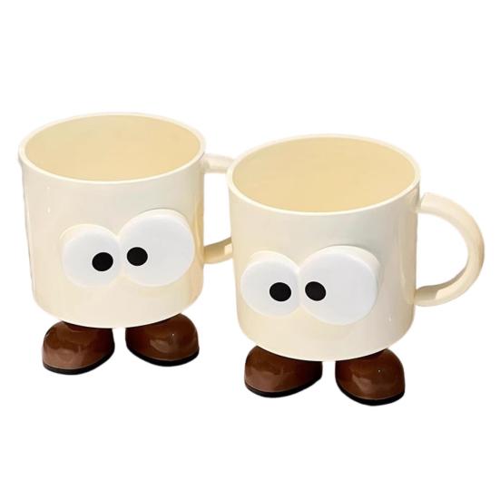 2Pcs Mouthwash Cups Cartoon Style Unbreakable Toothbrush Holders Kids Bathroom Cups Family Travel Water Mugs