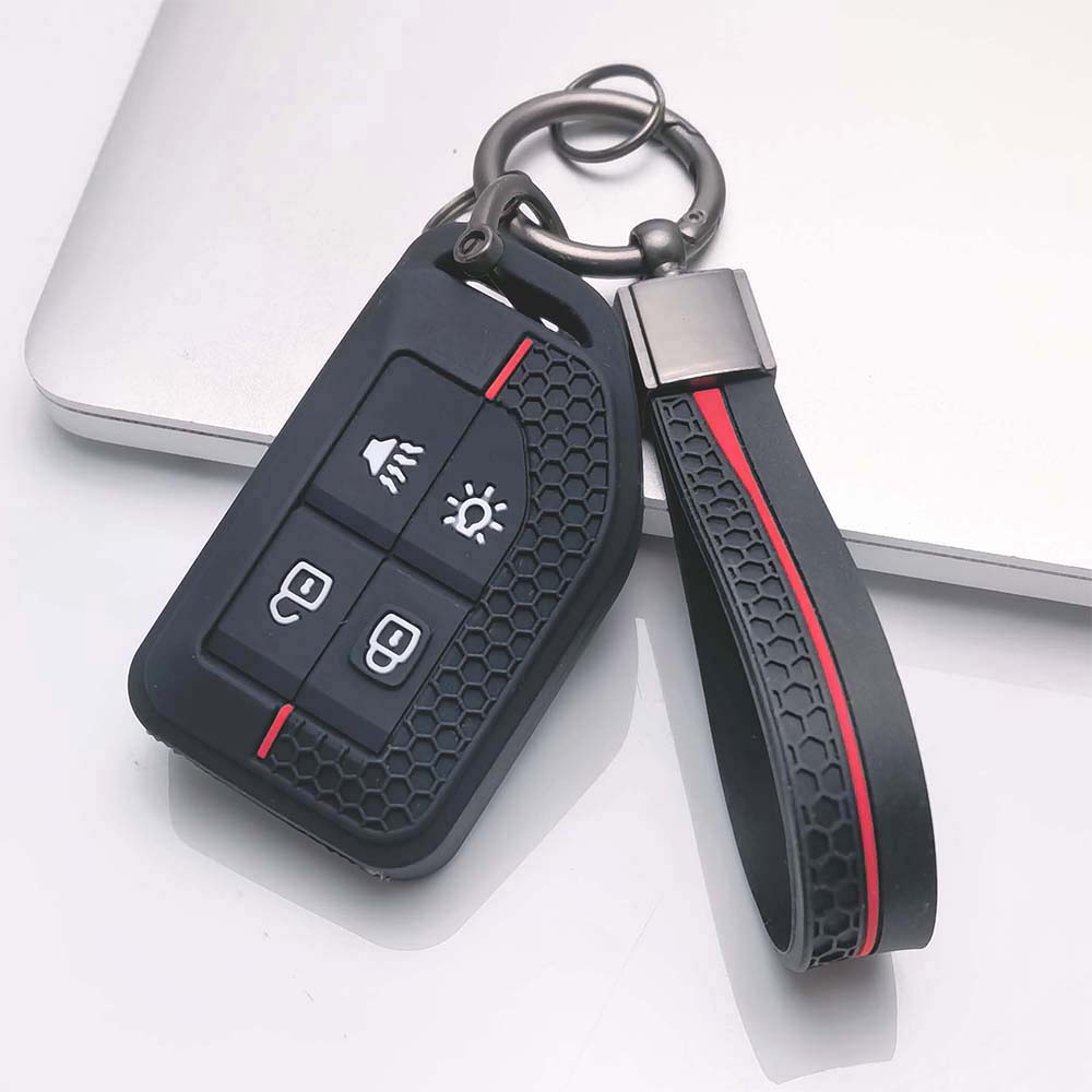 Key Fob Cover for Volvo Truck with Keychain Silicone Protective Cover with Keychain Scratch Resistant Shockproof Anti-Dust Durable Key Holder