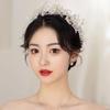 Koreanische handgefertigte Hochzeitskleid-Accessoires: Klaue Kette Brautkrone Kopfschmuck (Kollektion 2022)