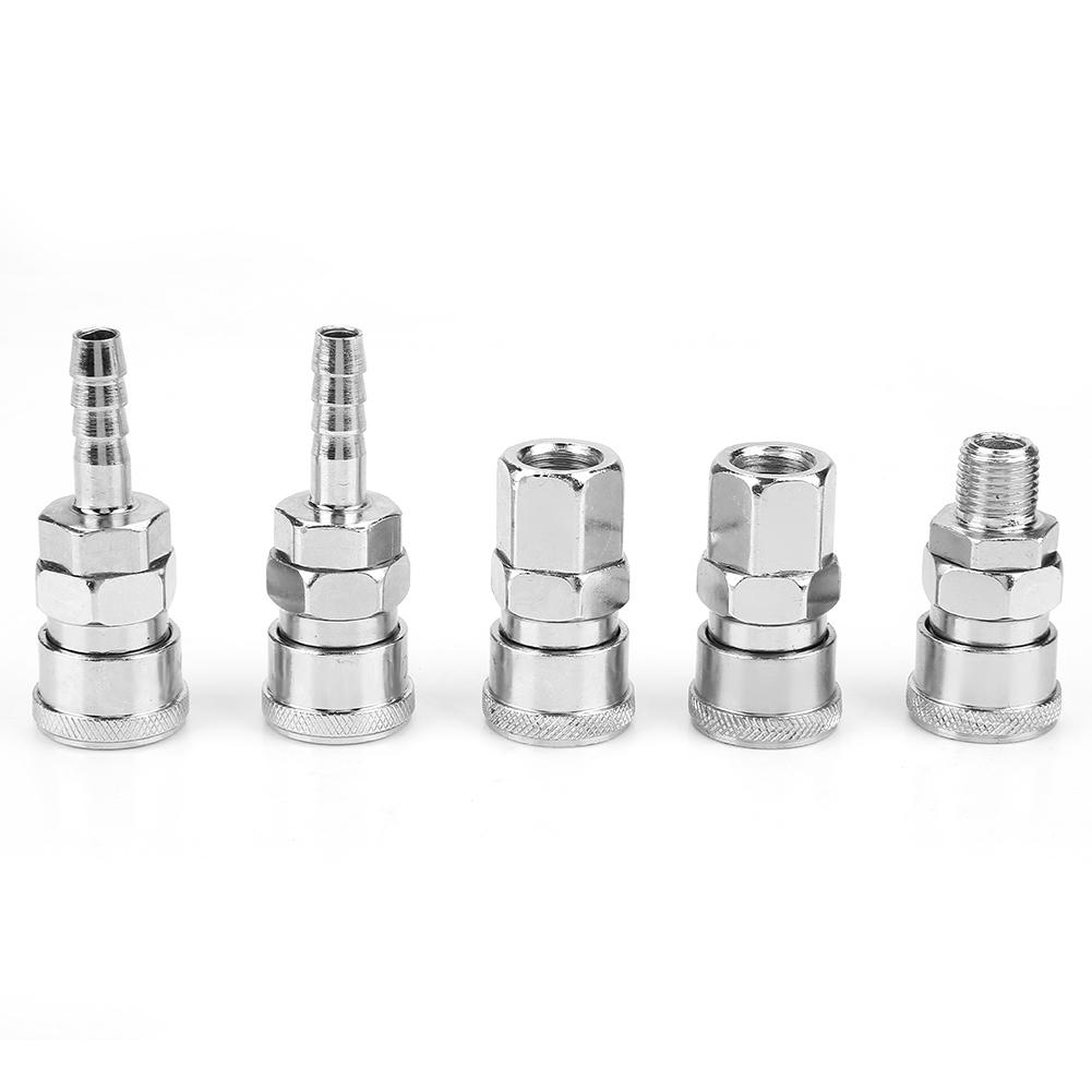 18pcs Line Hose Air Compressor Connector Quick Release Assembly Set 14" Pneumatic Iron Parts