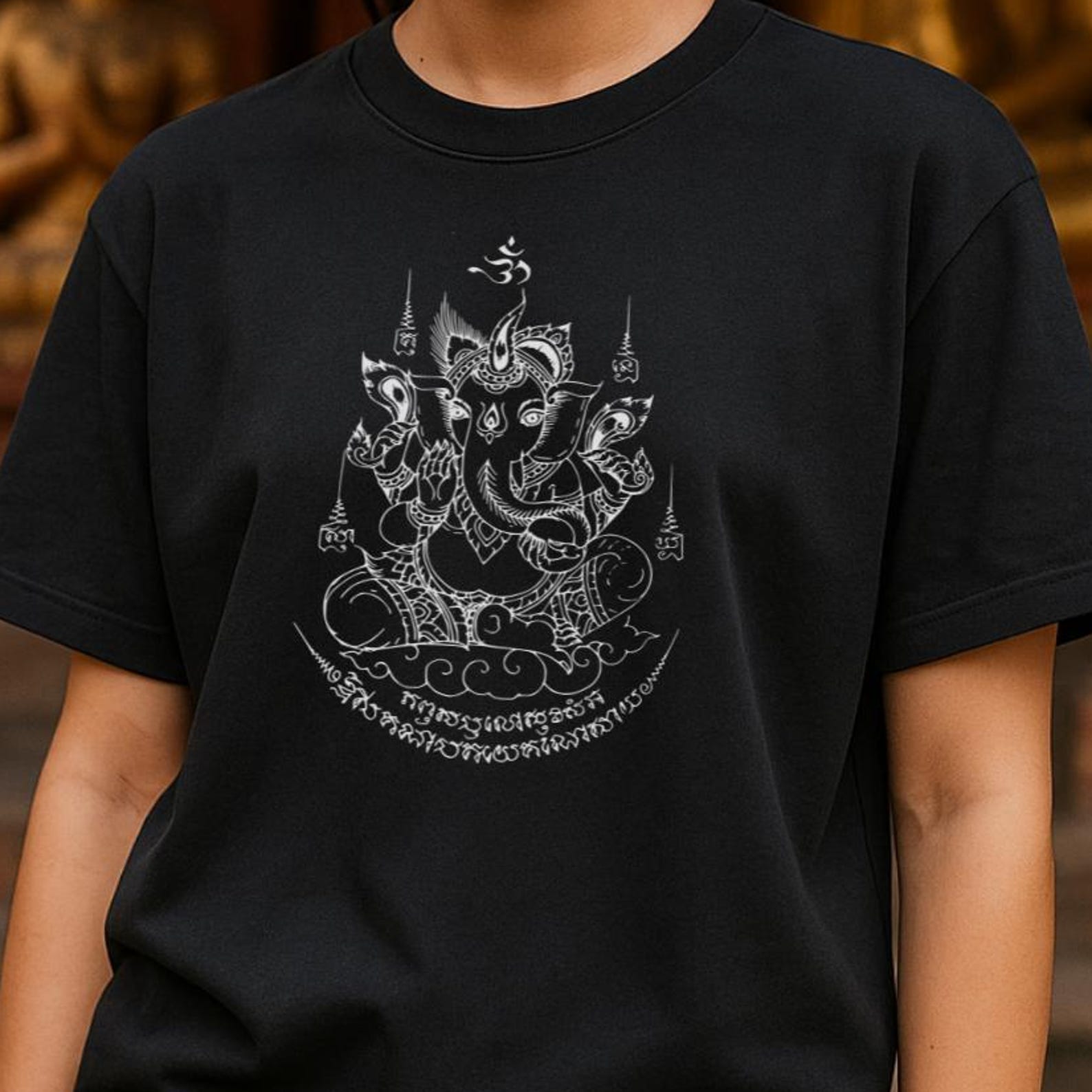 Thai Ganesha Tattoo Shirt: Spiritual Buddhist Streetwear, Meditation Yoga Tee 4XL