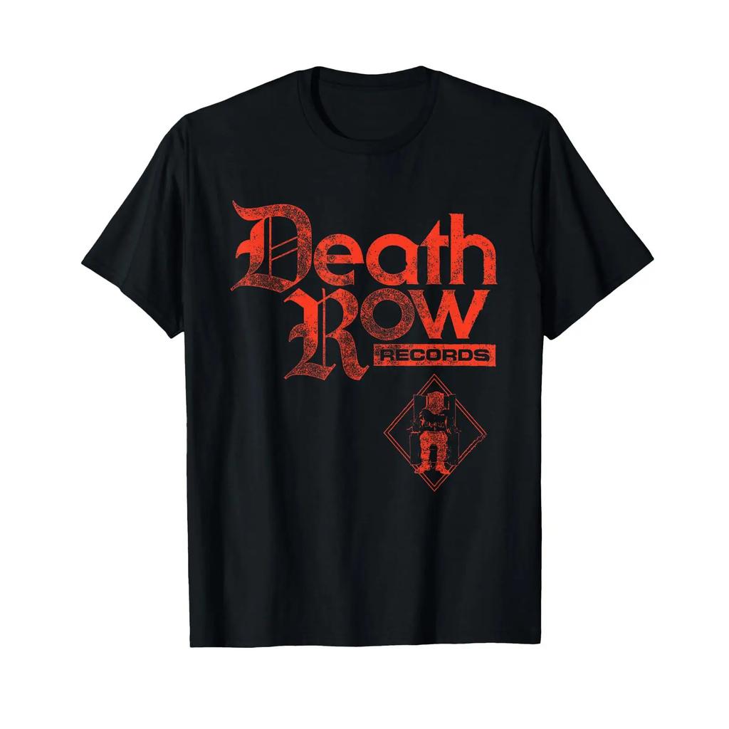 Death Row Records Gothic Logo T Shirt Vintage Graphic Unisex Designer Clothes Stylish Fashion Stretched