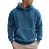 Herr Sherpa Fleece Huvtröja Överdimensionerad Pullover Varm Vinter Ficka Sweatshirt