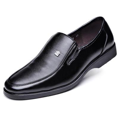 Mens Business Formal Shoes Artificial Leather Casual Slip-On Flat Shoes