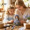 Einzigartiges Weihnachtsgeschenk für Sie Blumenfee Stoff-Poke-Art-Set, 3D-Puppe Stanzen Bastelbedarf Anfänger Nadelstickerei Bastelset Erwachsene,
