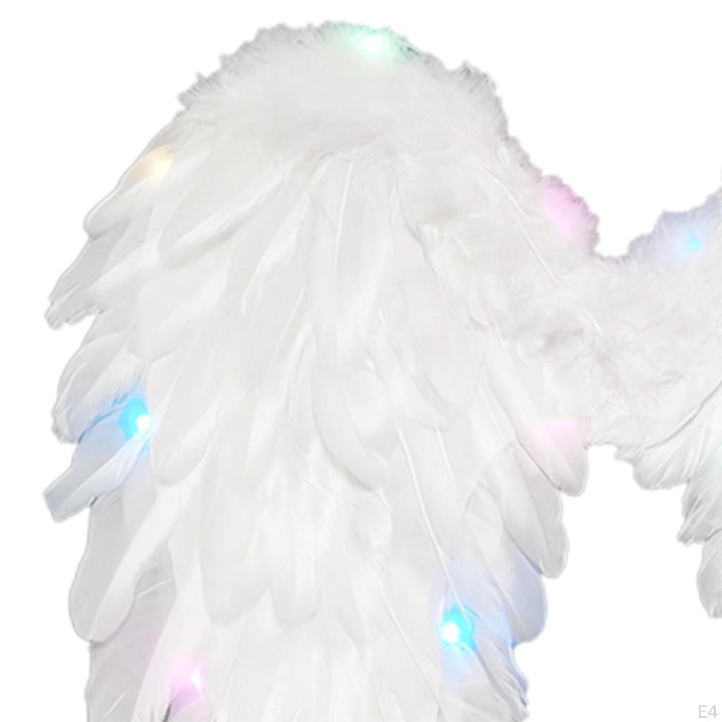 Angel Wings Costume Dress up Decorative Wearable Feathered Fairy for Parades Role