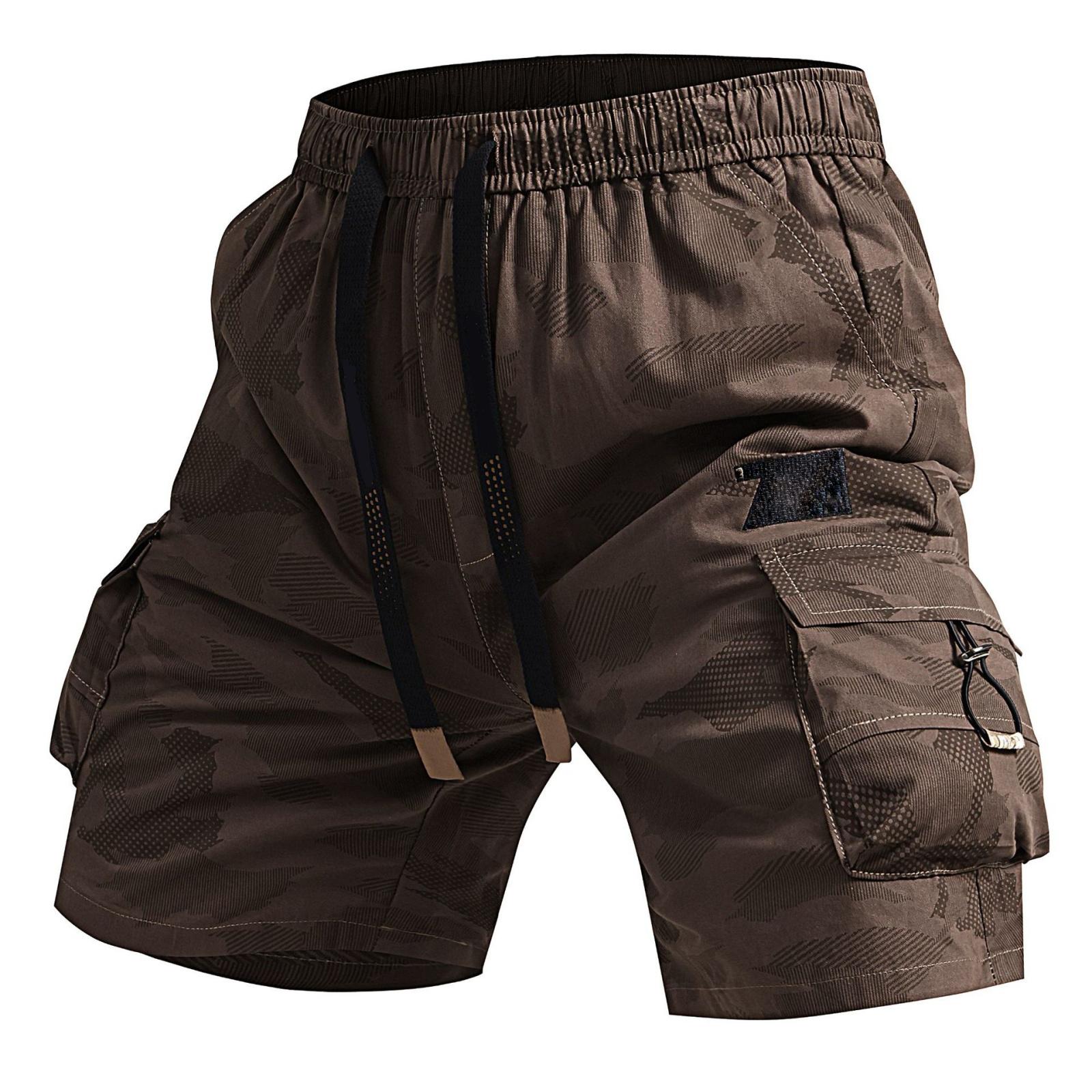 

Men s Golf Oversized Short Casual Cotton Work Pants With Five Pockets L кофейный