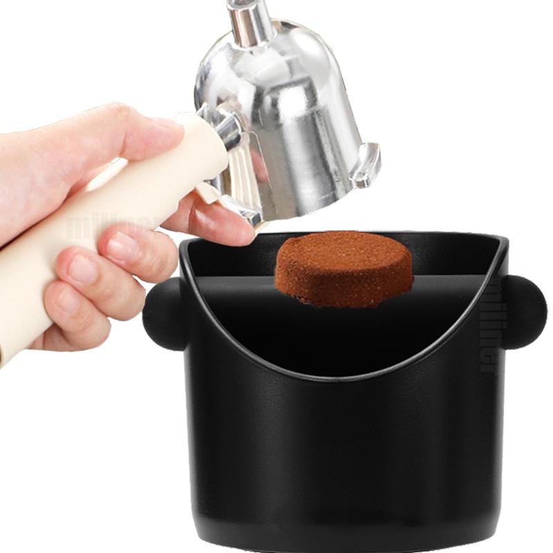 1PC Espresso Knock Box Container with Anti-Slip Base Coffee Bar Counter Pouring and Storing Coffee Utensils Barista Accessories