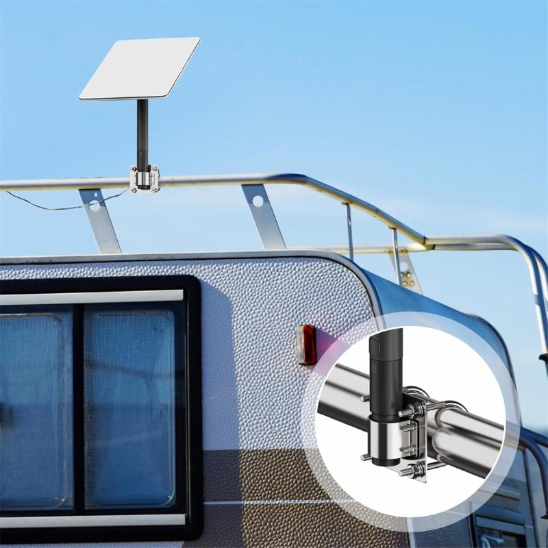 Waterproof Mount Adapter Poles Mount for Antenna Mast Poles Satellite Mast Adjustable Mount for V2 Pipe Adapter