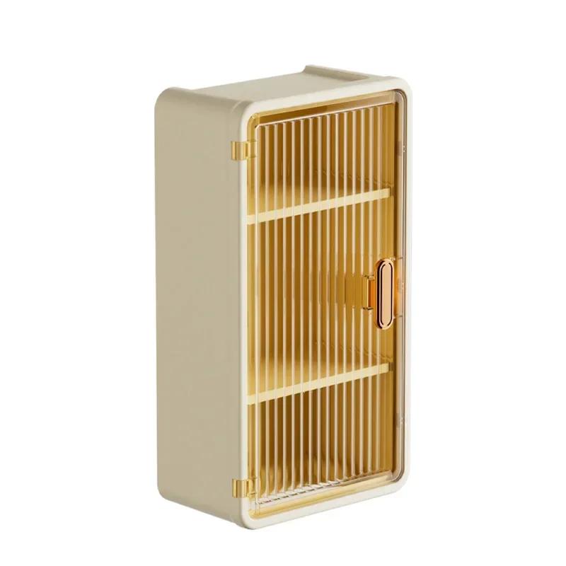 Bathroom Home Creative Wall Mounted Non Perforated Tissue Storage Box Open Door Tissue Box Transparent Wall Mounted Paper Box