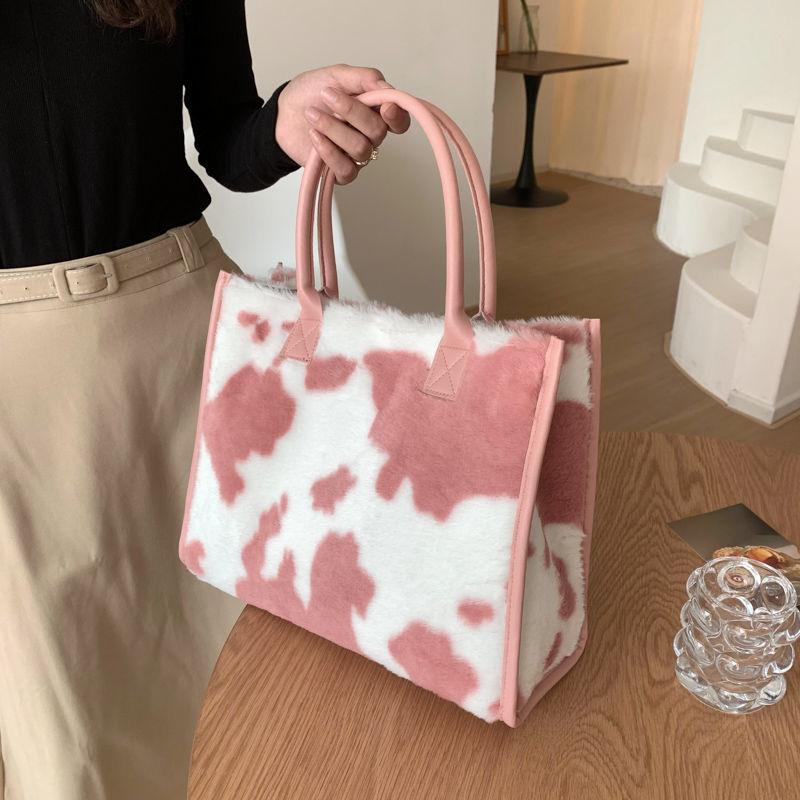 Mao Mao Tasche Damen große Kapazität neue trendige Herbst und Winter vielseitig Mode Plüsch Umhängetasche College Student Tote Bag