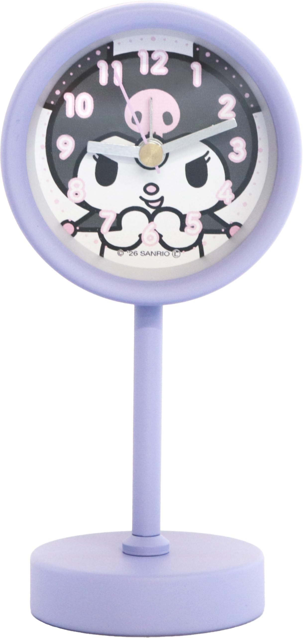 Fieldwork Analog Desk Clock Kuromi Stand Clock Y Small Alarm Purple PU [Sanrio Characters] SNR011-3 фиолетовый