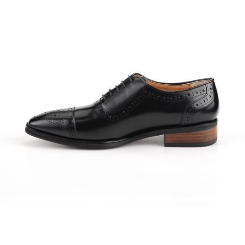Roshoeman 7005-1 Straight Tip Brogue Glossy Black (Base Gloss Adjustable)