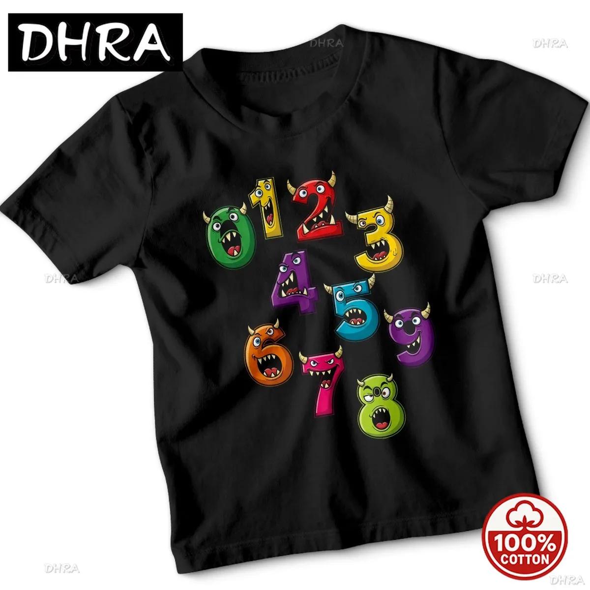 

Monster Numbers Day Kids Counting Monsters Unisex TShirt Playful Learning Tee Tee Funny Tops Gothic Casual Top Classic Harajuku S