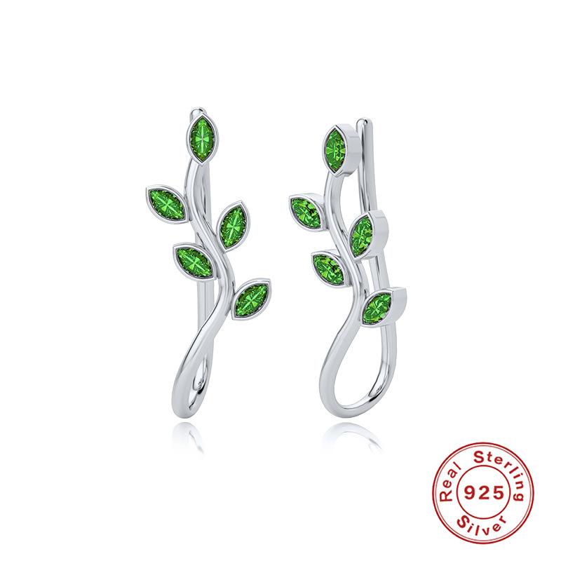 

S925 Sterling Silver Personalized Simple Branch Earrings, Fashion Trend Earclips Creative Wind Earrings Earrings 925 Silver
