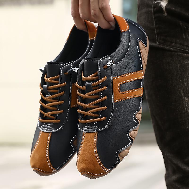 Fashion Casual Shoes for Men Soft Soled Sports Outdoor Couple Plus Size Fashion Blue Tennis Training Women's Driving Leather Shoes 2024