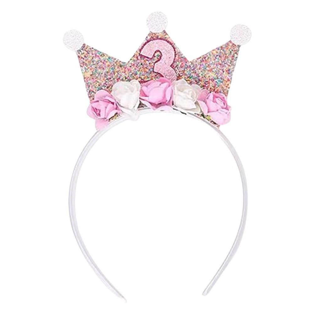 Kids 2-6Y Flower Crown Hairband Birthday Tiara Princess Hair Band Girl s Headbands Hair Accessory 3 years old
