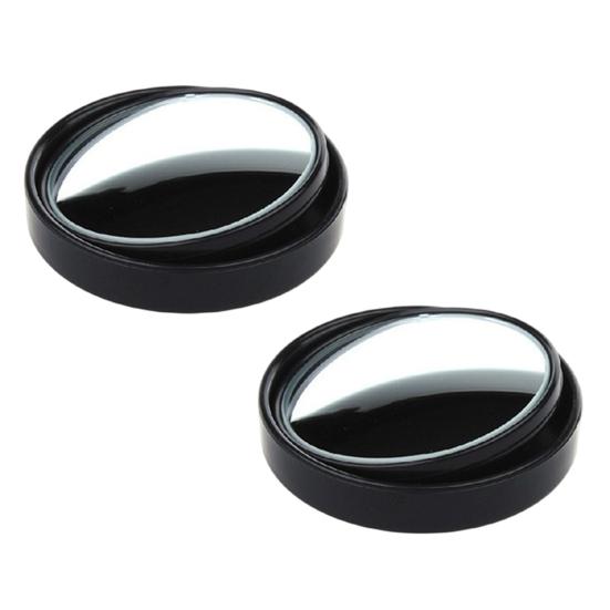 Driving Safety Accessory 1 Pair Car Rear View Mirror Blind Spot Helper, 360-degree Adjustable Small Round Convex for Parking, Waterproof Anti-fog